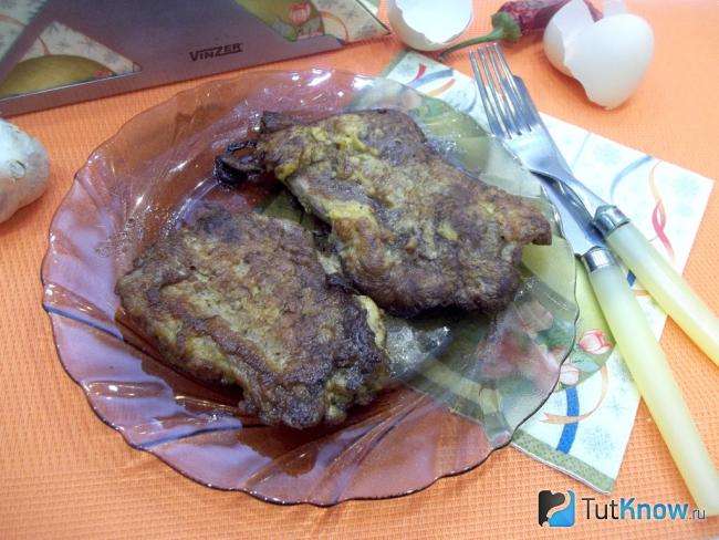 Готовые отбивные из свинины в яично-сырном кляре
