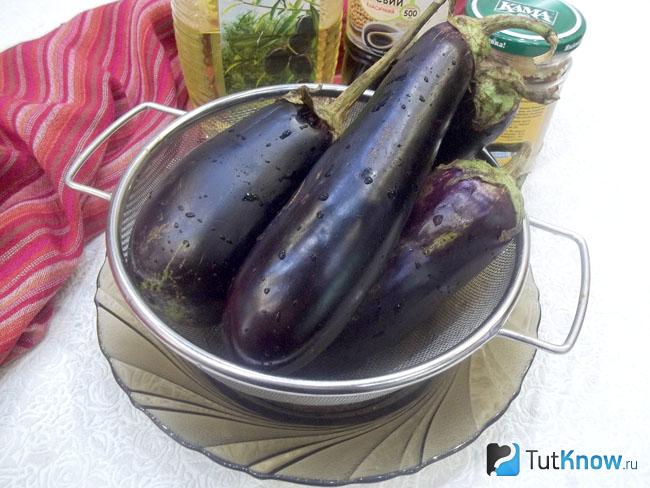 Баклажаны вымыты
