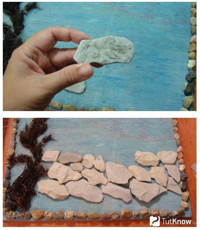 Выкладывание камней для получения картины