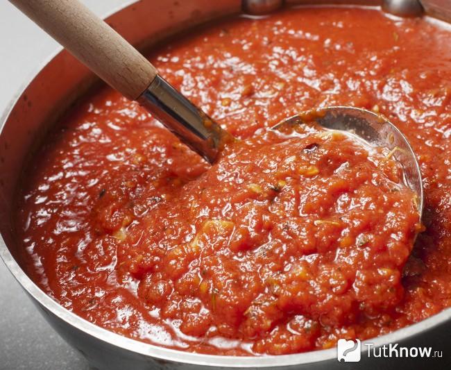Приготовление соуса сацебели из томатов