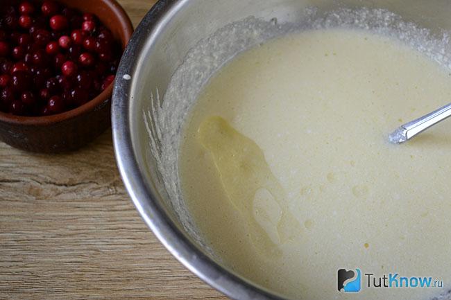 Растительное масло добавлено к тесту