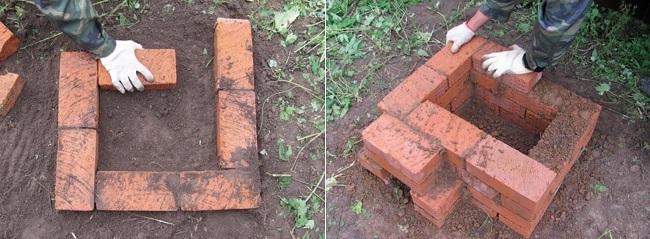 Сборка домика для ежа из кирпичей