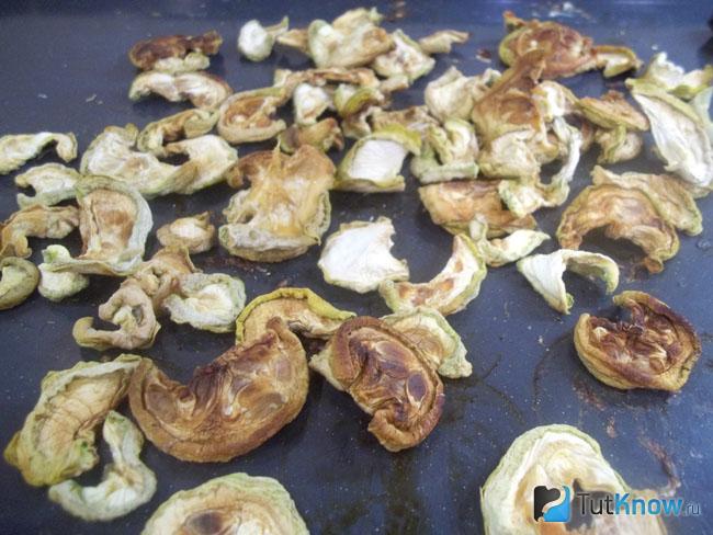 Готовые сушеные кабачки