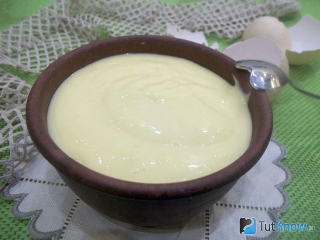Готовая ванильная творожная масса с яйцами