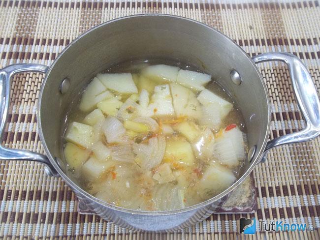 Картофель отварен
