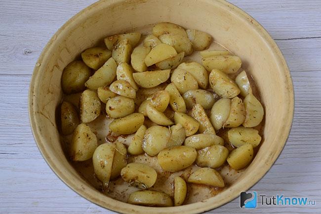 Картофель после пребывания в духовке