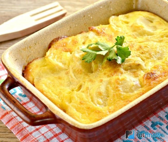 Картофельная запеканка с сыром Мюнстер