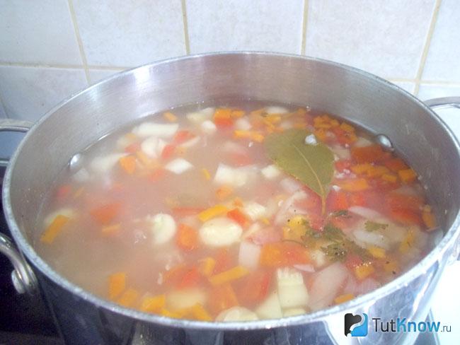 Овощи отварены