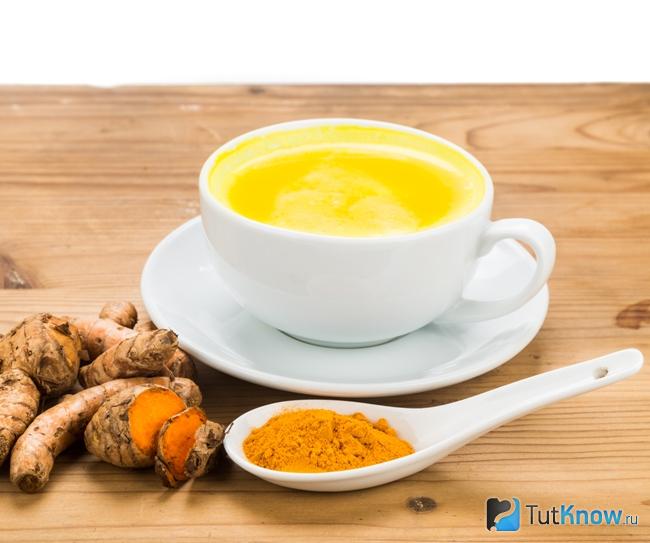 Молоко с куркумой для похудения