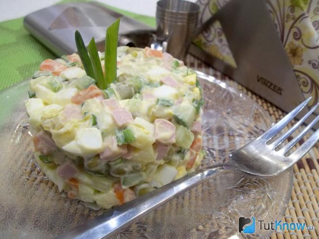 Готовый салат оливье по классическому рецепту