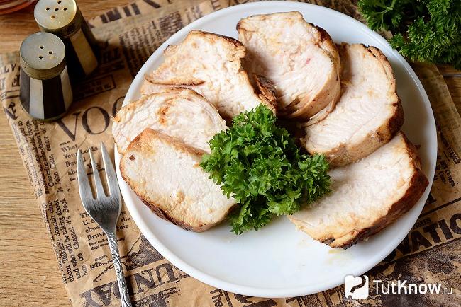 Готовая куриная грудка в соевом соусе