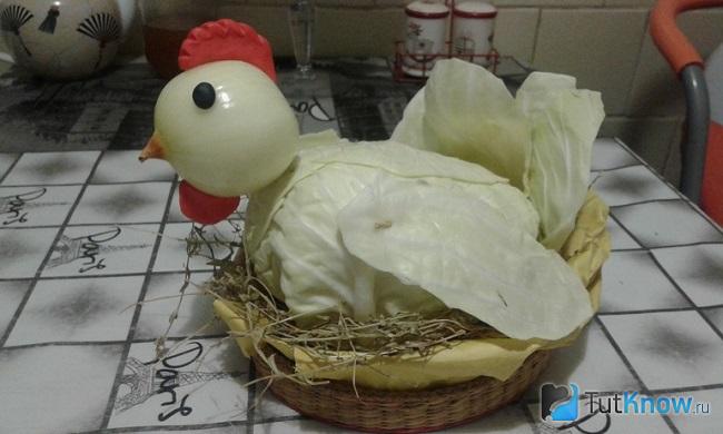 Курочка из капусты