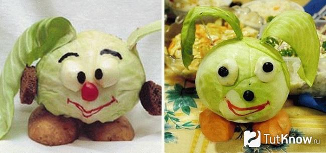 Зверюшки из овощей