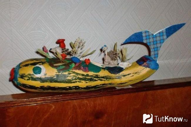 Рыба из кабачка