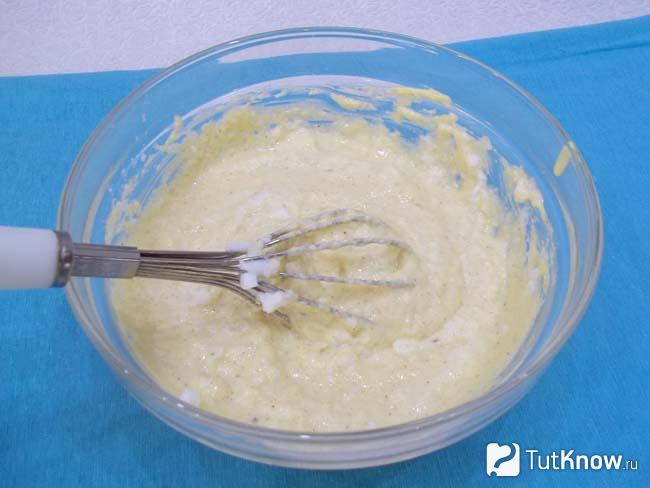 Готовый сметанный кляр с мукой и взбитыми белками