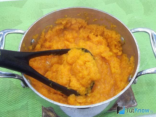 Готовое тыквенное пюре