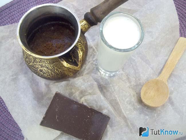 Кофе залито водой