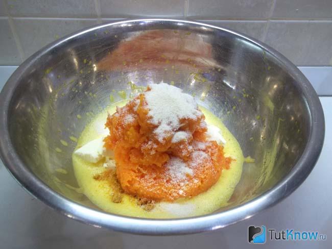 К продуктам добавлено тыквенное пюре и манка