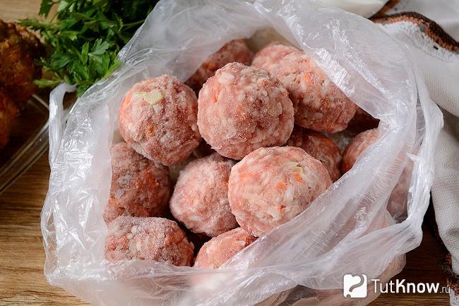 Домашний полуфабрикат тефтели с рисом