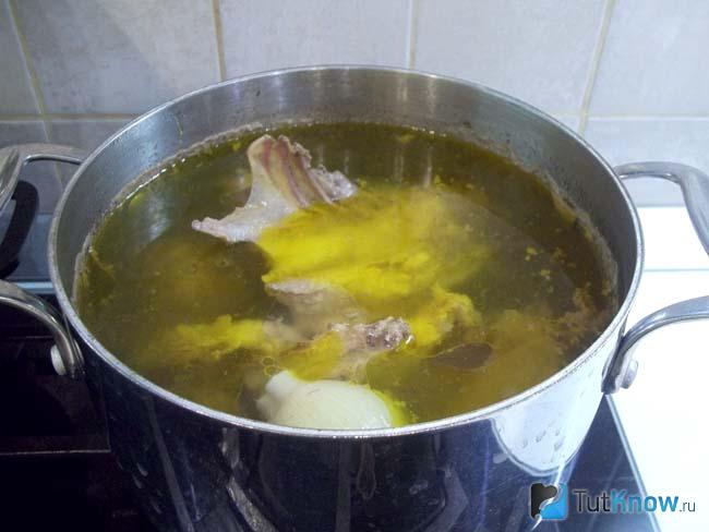 Утиный бульон сварен
