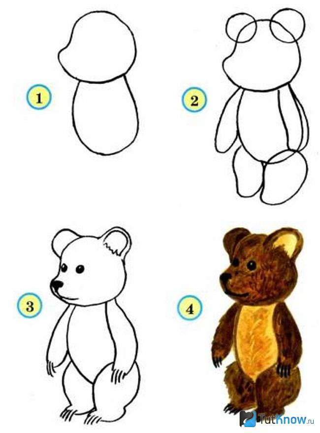 Рисунок медвежонка