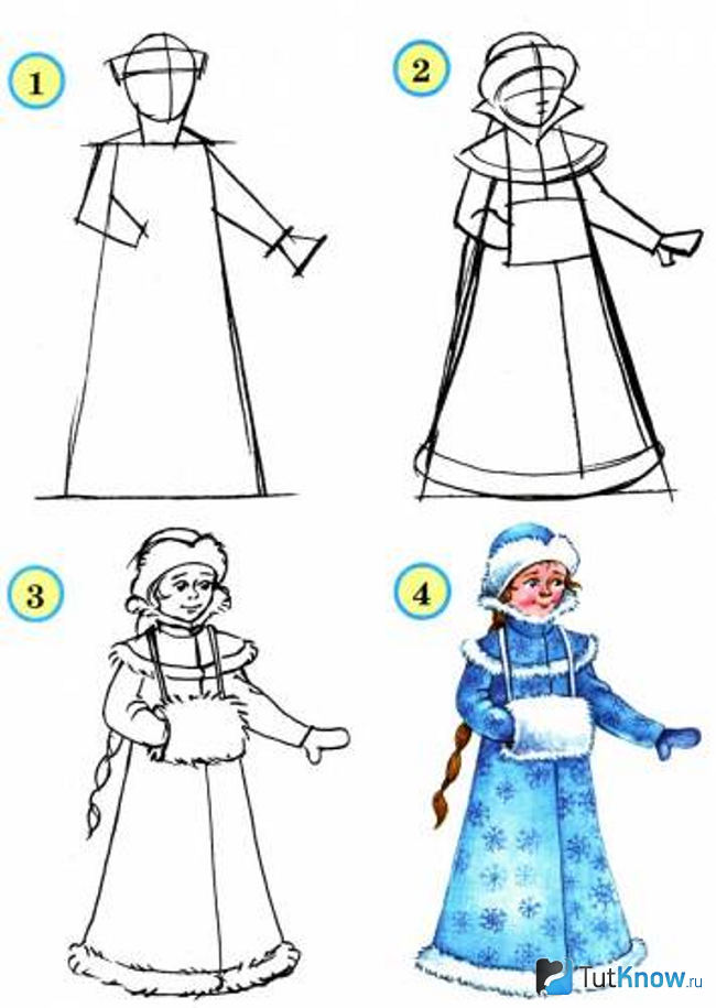 Рисунок Снегурочки