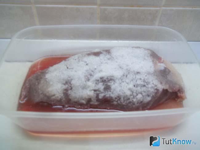 Мясо просолено