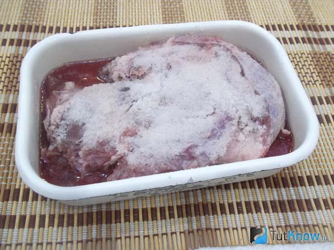Мясо просолено в течении 10 часов