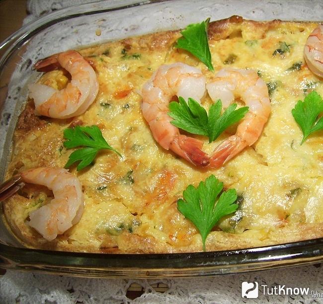 Клафути с креветками