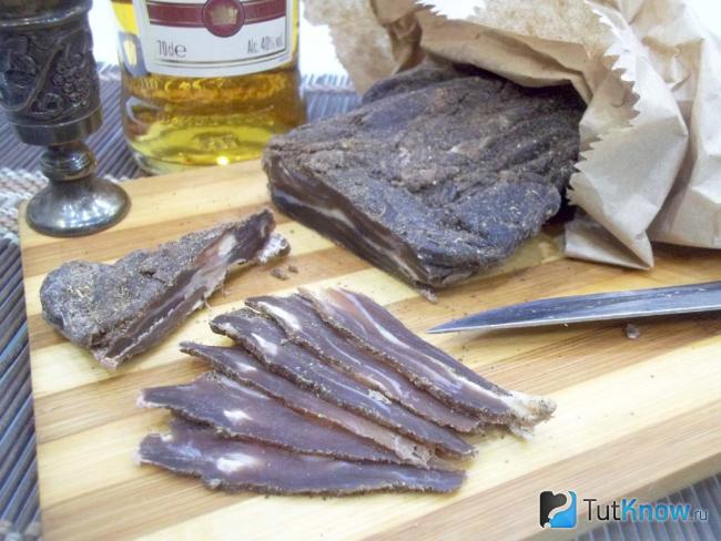 Готовая capocollo или вяленая свиная шея