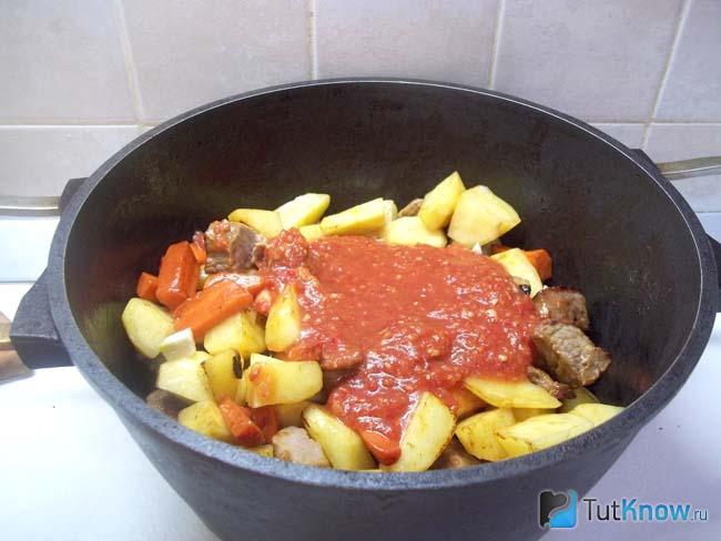 К продуктам добавлен томат