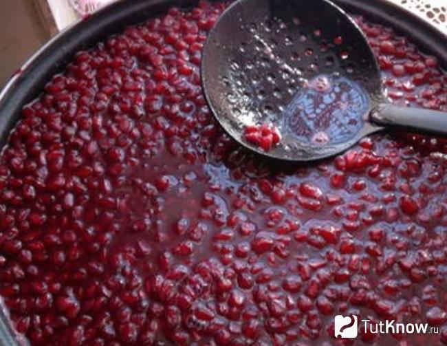 Приготовление варенья из граната