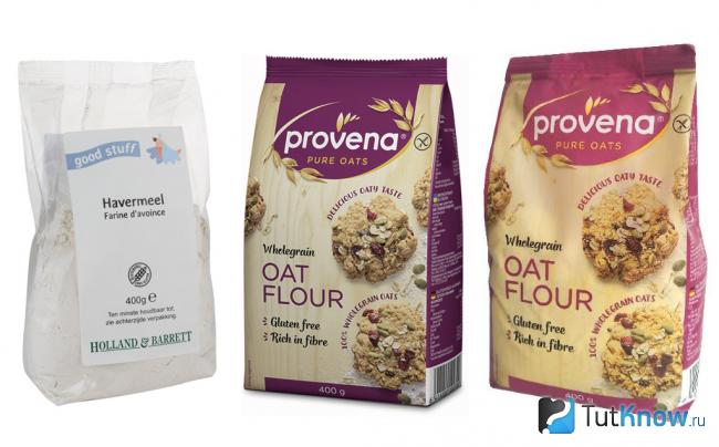 Безглютеновая овсяная мука Holland & Barrett и Provena