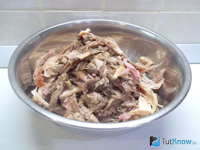 Мясо перебрано от костей