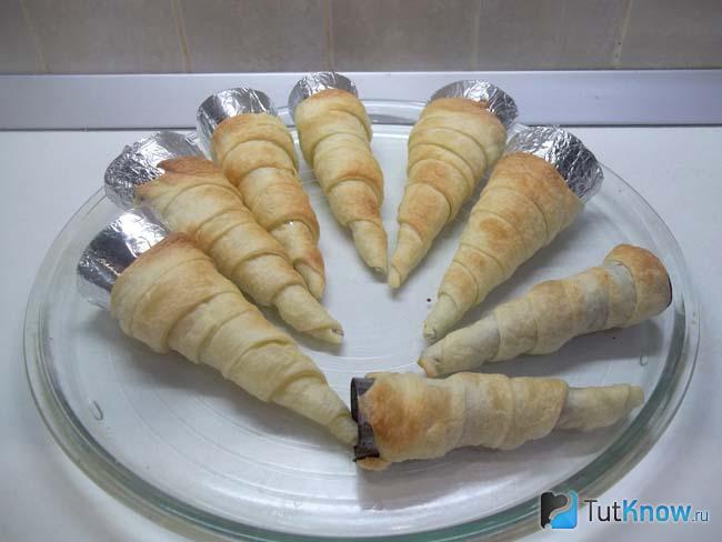 Трубочки испечены