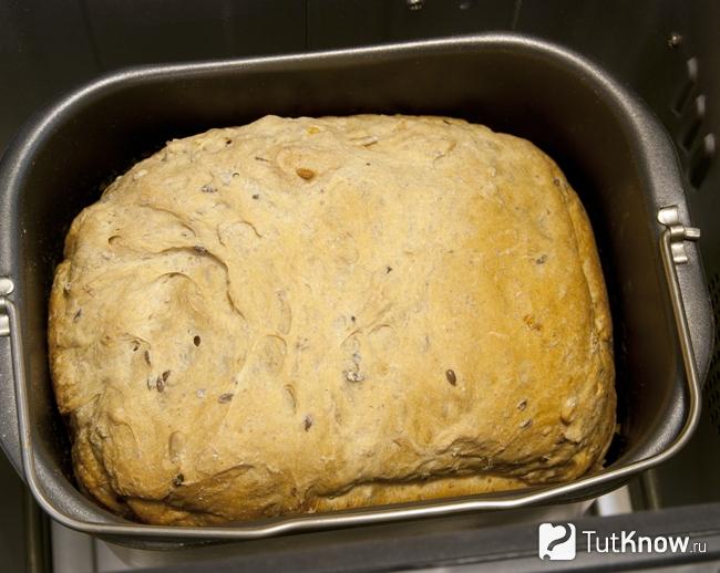 Ржаной хлеб из хлебопечки с обдирной мукой