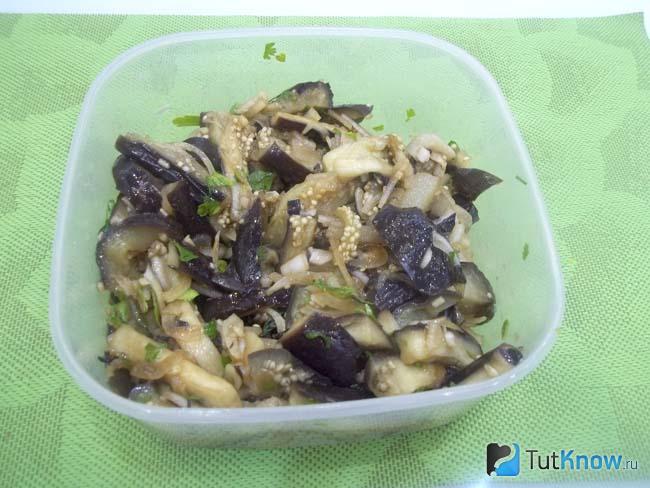 Готовые баклажаны в уксусном маринаде