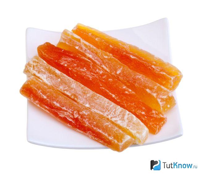 Сухофрукт сушеная папайя