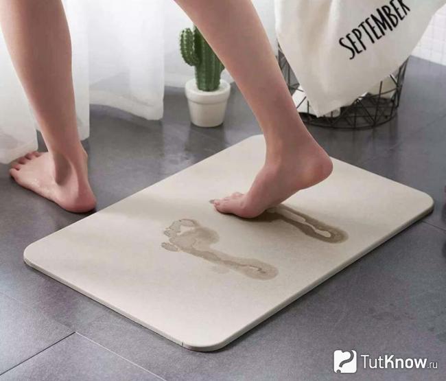Каменный коврик из диатомовой грязи для ванной комнаты