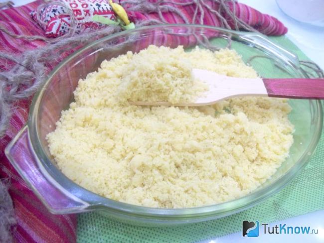 Готовая песочная крошка для пирога