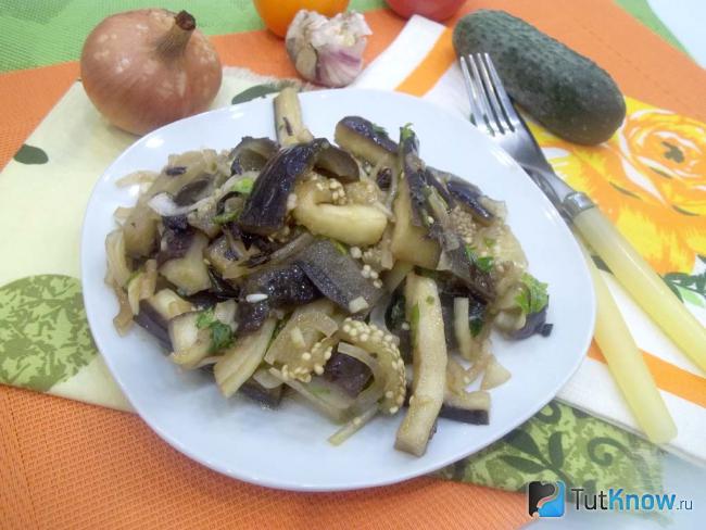 Готовые баклажаны в уксусном маринаде