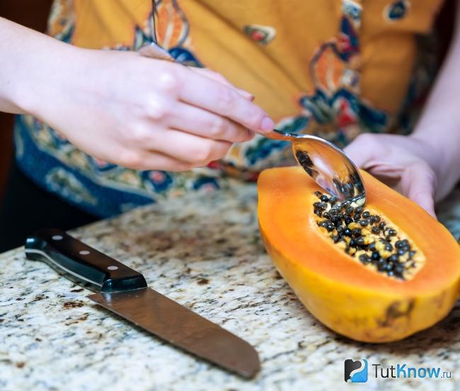 Как чистить папайю