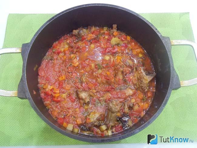 Готовая буглама с курицей в томате