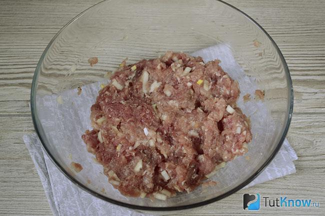 Фарш с луком и специями