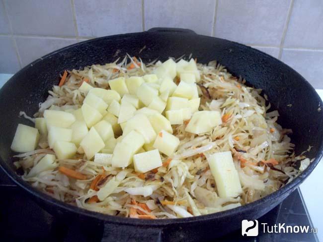 К овощам добавлен картофель