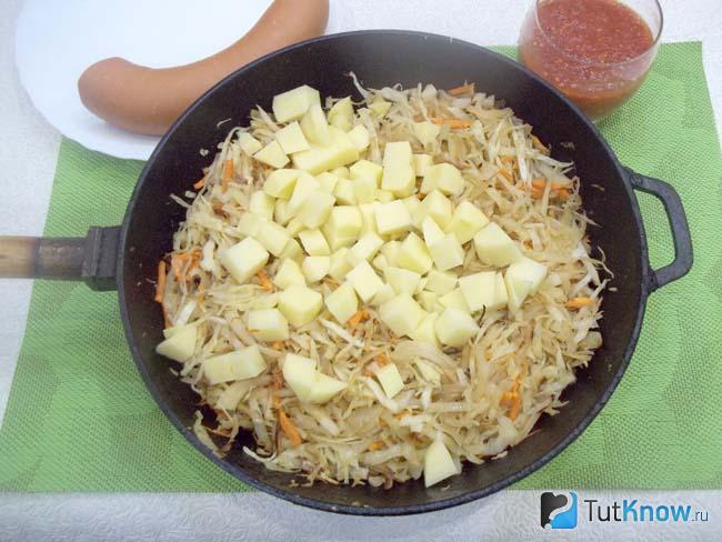 К капусте добавлен картофель