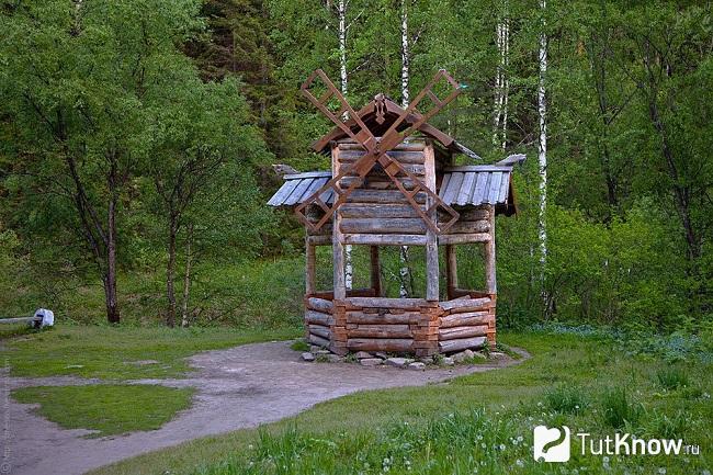 Зона отдыха похожа на мельницу