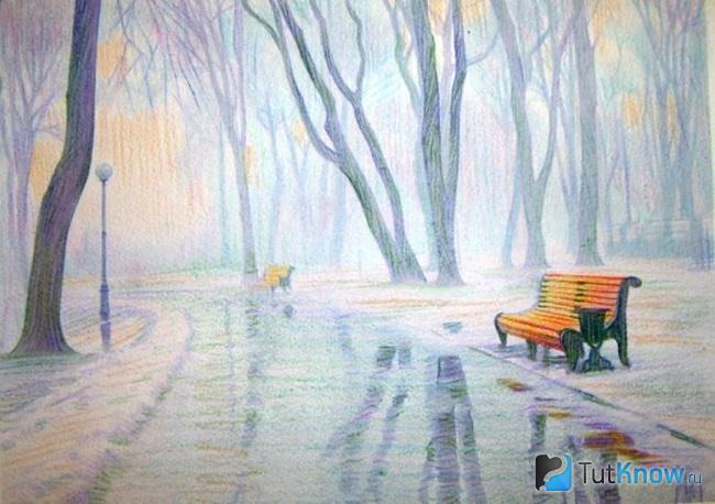 Рисуем весну красками