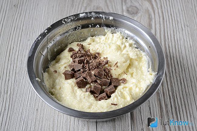 Тесто для творожной запеканки с шоколадом
