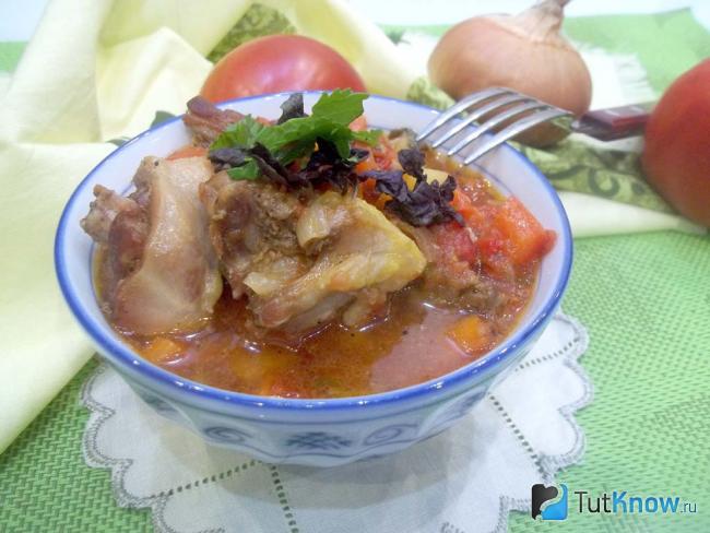 Готовая буглама с курицей в томате